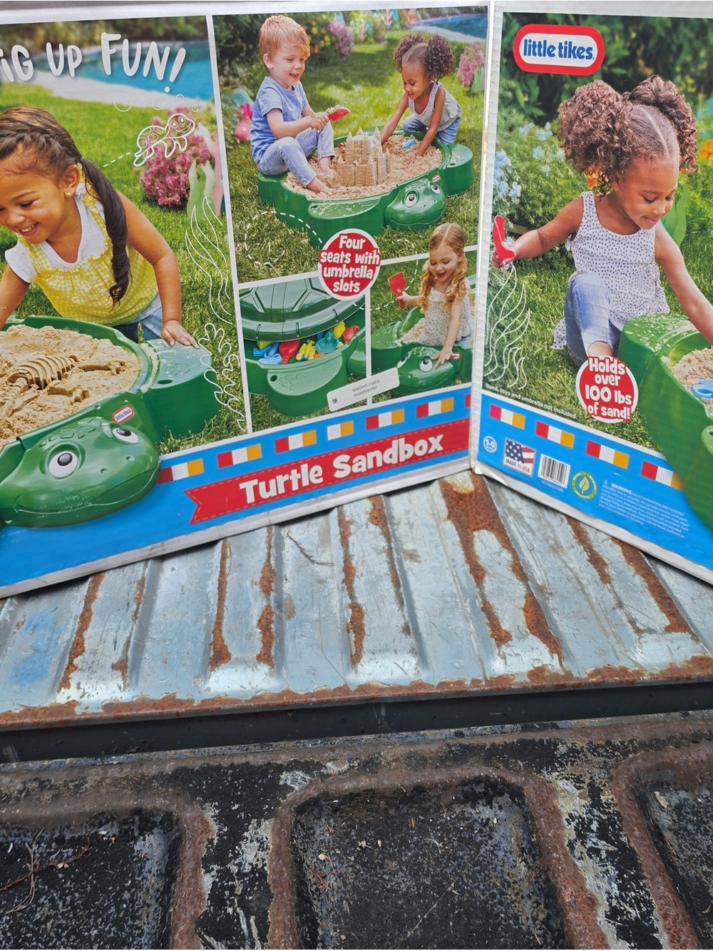 Little Tikes Green Turtle Sandbox for Kids